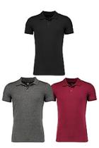 Boohoo Muscle Fit Polo 3 Pack