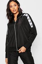 Boohoo Mono Sports Tape Jacket