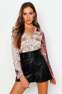 Boohoo Woven Paisley Print Shirt