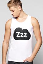 Boohoo Zzz Cloud Tank Top White