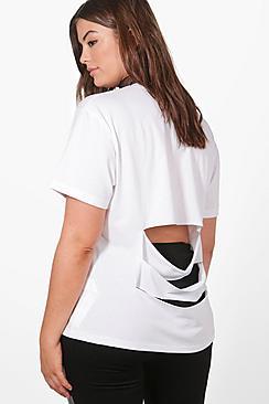 Boohoo Plus Lucy Slash Back Detail Tee