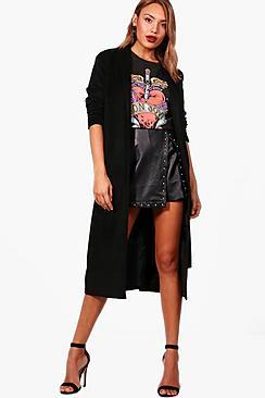 Boohoo Belted Wrap Maxi Robe Coat