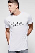 Boohoo Charity Love Crew Neck T-shirt White