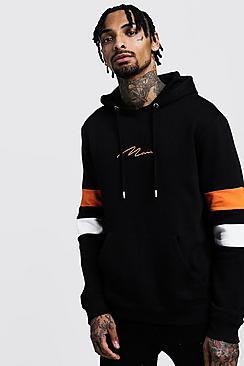 Boohoo Man Signature Contrast Panel Hoodie