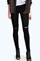 Boohoo Avah High Rise Ripped Disco Jeans