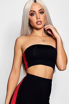 Boohoo Rana Side Stripe Bandeau