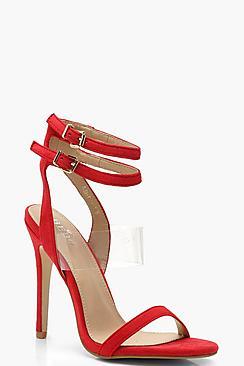 Boohoo Clear Panel 2 Part Heels