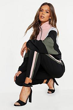 Boohoo Woven Three Colour Block Jogger