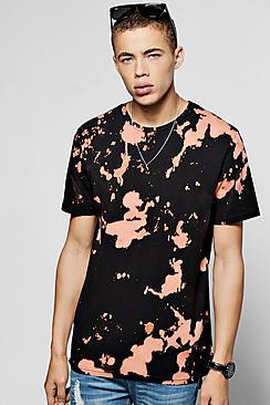 Boohoo Tie Dye Oversized Curved Hem T Shirt