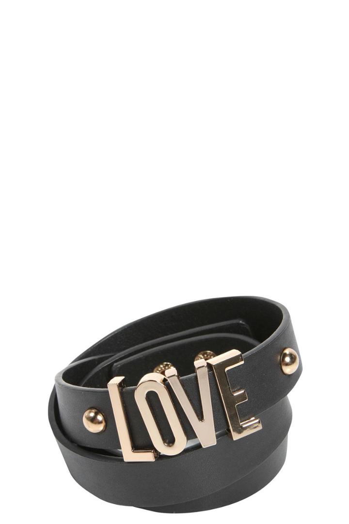 Boohoo Tina Love Belt - Black