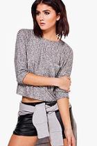 Boohoo Ragen Oversized Rib Pocket Top