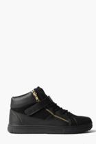 Boohoo Zip Detail Strap High Tops Black