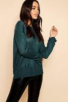 Boohoo Light Weight Crew Neck Sweater With Rib Cuff