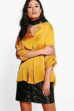 Boohoo Isolde Satin Shirt