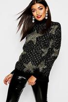 Boohoo Premium Embellished Tinsel Sweater
