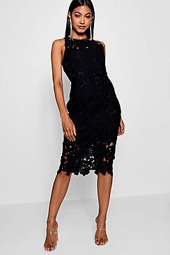 Boohoo Danielle Lace Sweetheart Bodycon Dress