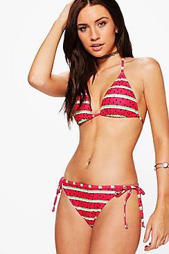 Boohoo Tonga Watermelon Triangle Bikini
