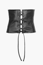 Boohoo Plus Naomi Lace Up Corset Belt Black