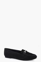 Boohoo Monica Metal Trim Suede Loafer