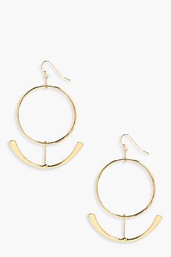 Boohoo Ellie Hoop Arc Earrings
