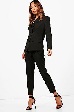 Boohoo Erin Straight Leg Woven Suit Trouser
