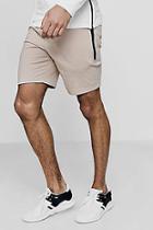 Boohoo Man Signature Skinny Fit Shorts With Sports Zip