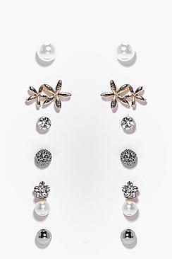 Boohoo Taylor Double Stud Earring Set