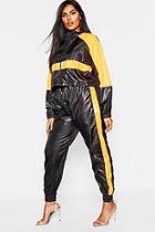Boohoo Plus Contrast Panel Shell Trouser
