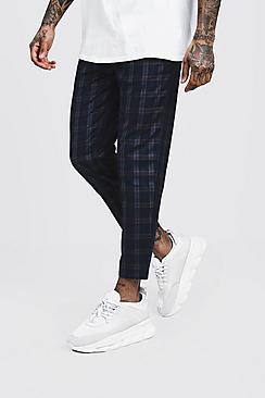 Boohoo Bold Check Smart Jogger Trouser
