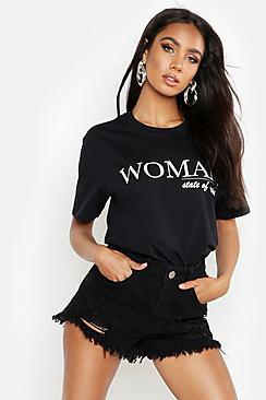 Boohoo Woman State Of Mind T-shirt