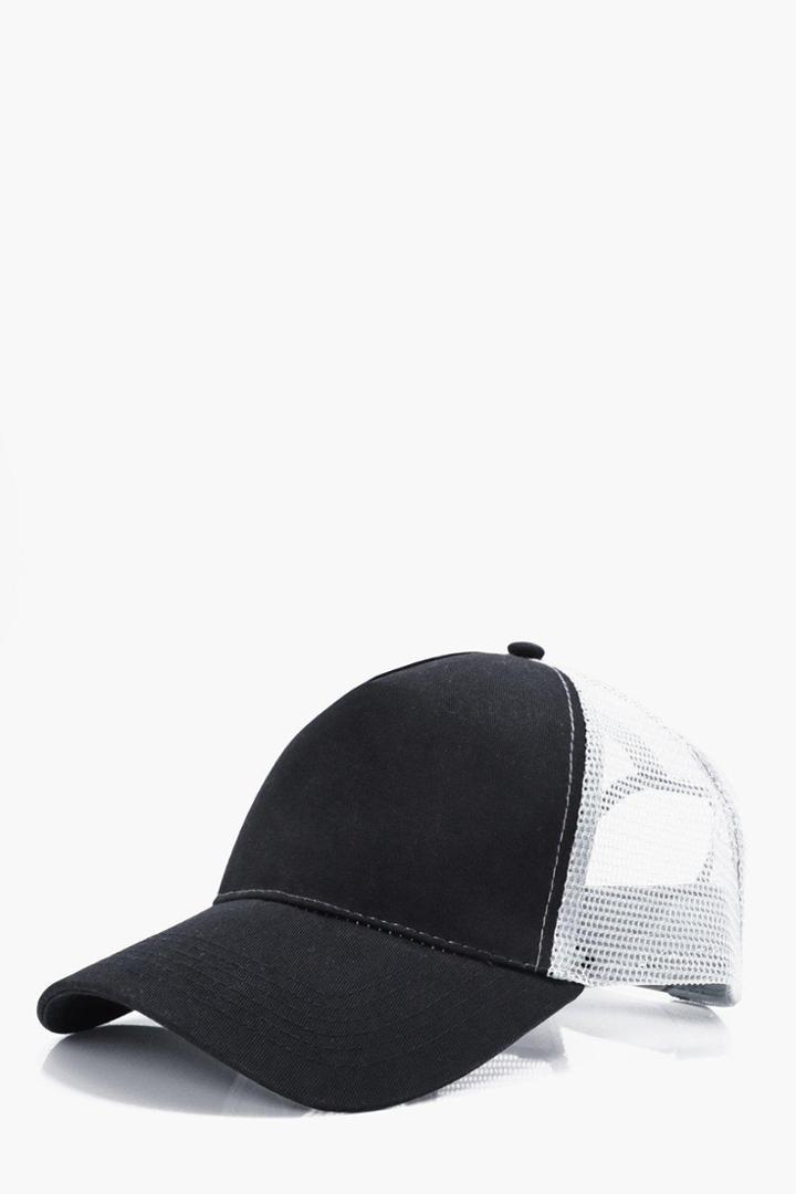 Boohoo Mesh Trucker Hat Grey