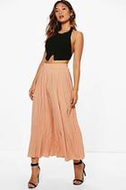 Boohoo Remy Pleated Wide Leg Culottes