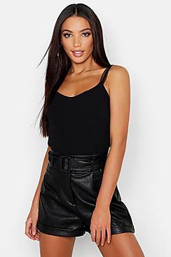 Boohoo Woven Lace Strap Cami