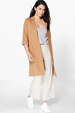 Boohoo Leah Longline Waffle Duster