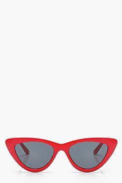 Boohoo Slim Extreme Cat Eye Sunglasses