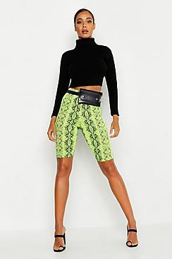 Boohoo Neon Snake Cycling Shorts