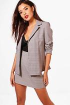 Boohoo Tilly Check Woven Blazer