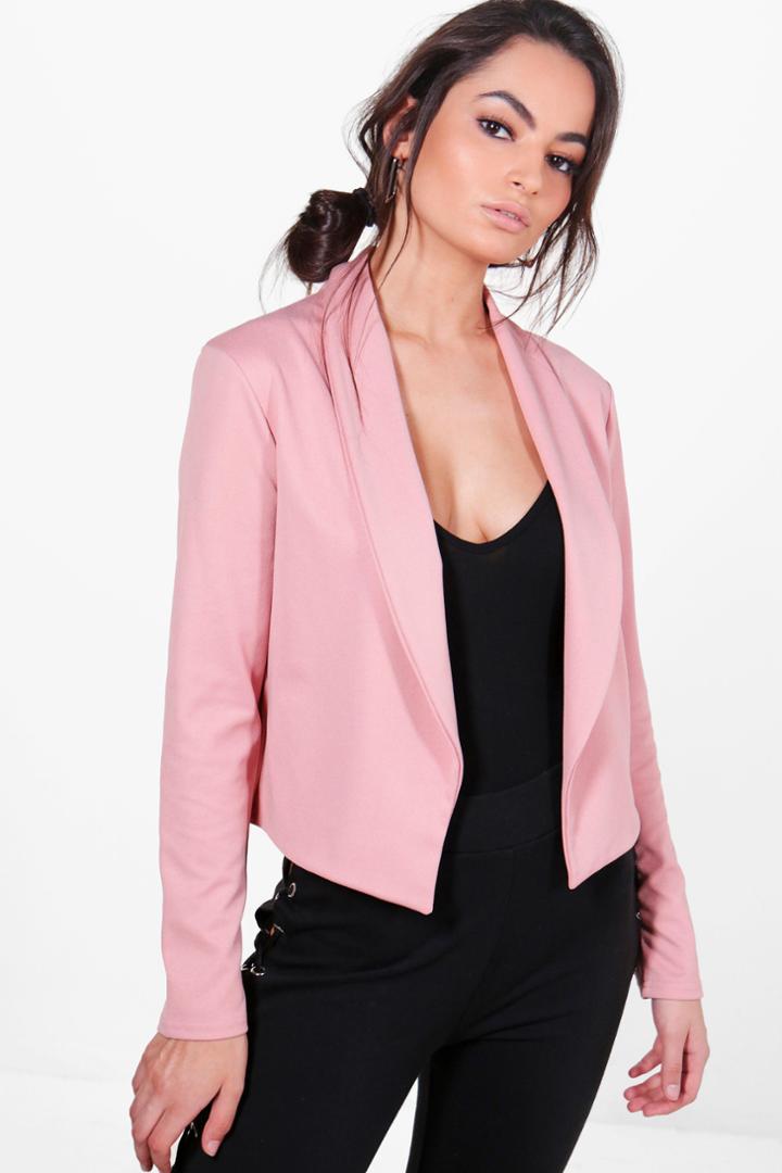 Boohoo Freya Collared Blazer Rose