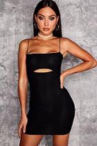 Boohoo Square Neck Cut Out Front Bodycon Dress