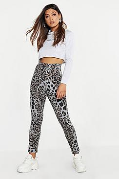 Boohoo Brushed Fleece Animal Leggings