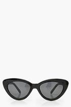 Boohoo Skinny Cat Eye Sunglasses