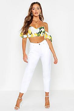 Boohoo High Rise Straight Leg Jean