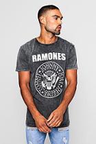 Boohoo Classic Ramones Washed Tee