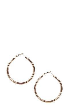 Boohoo Paige Chunky 5cm Hoop Earrings