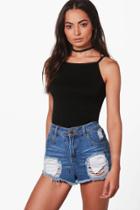 Boohoo Ella Basic Square Neck Top Black