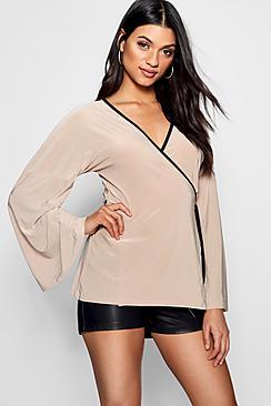 Boohoo Flared Sleeve Kimono
