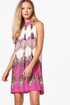 Boohoo May Paisley Print A-line Swing Dress