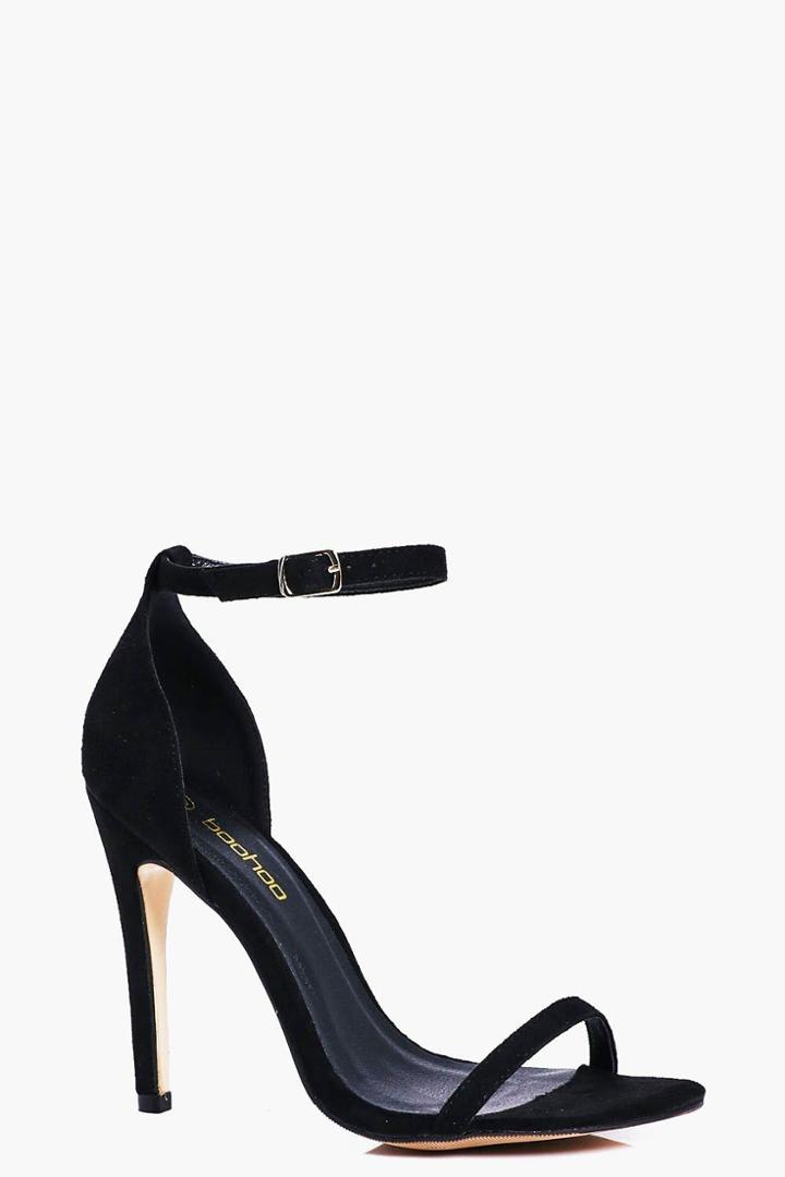 Boohoo Scarlet Wide Fit Two Part Sandal Black