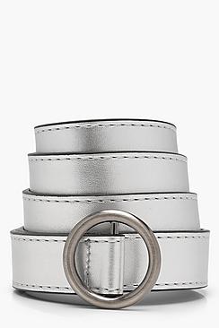 Boohoo Hannah Ring Detail Buckle Belt