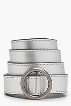 Boohoo Hannah Ring Detail Buckle Belt